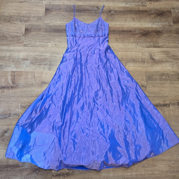 Jessica Mcclintock For Gunne Sax Dresses & Skirts - Vintage Jessica McClintock Gunne Sax Purple Beaded Spaghetti-Strap Prom Gown 9